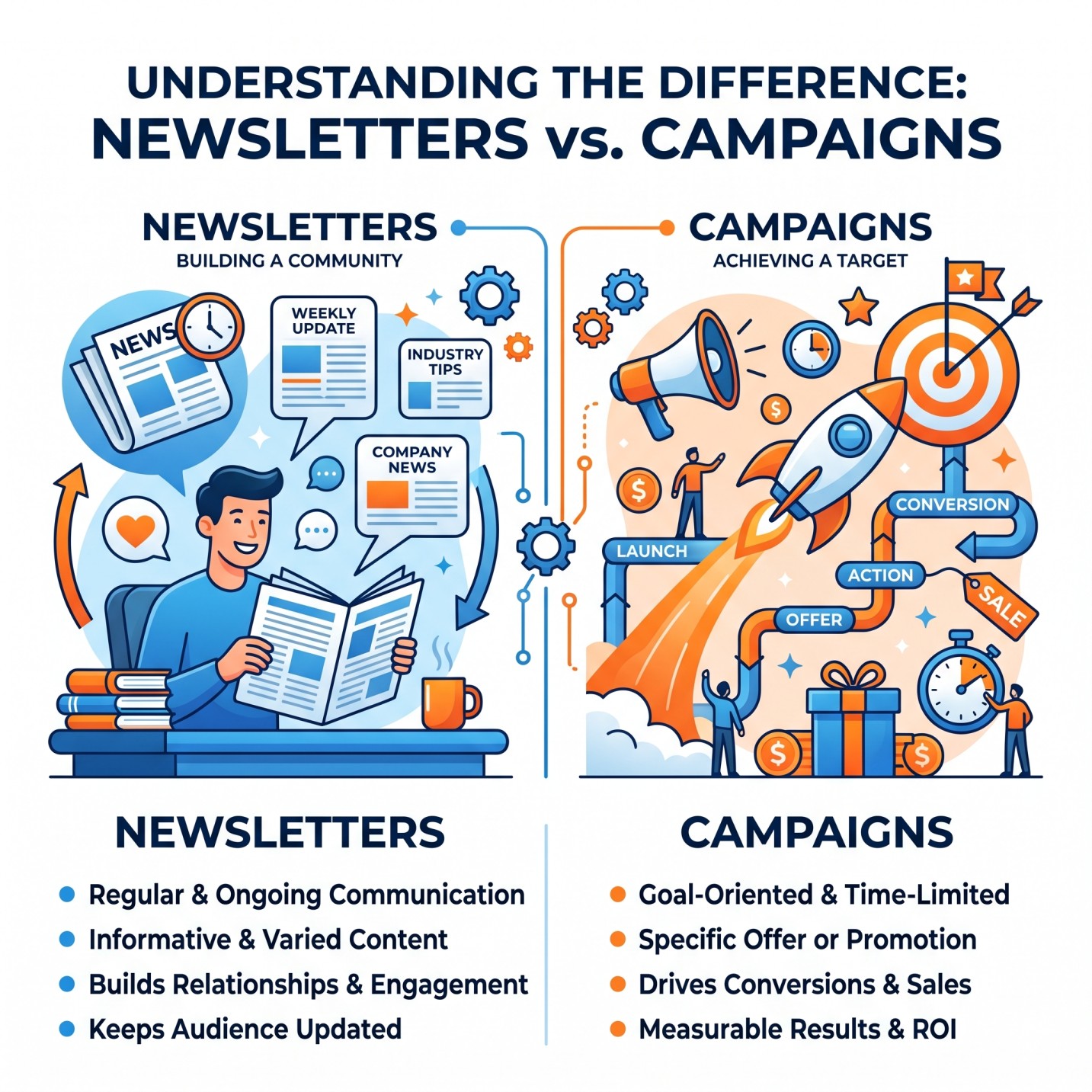 Email newsletter vs Email Campaign