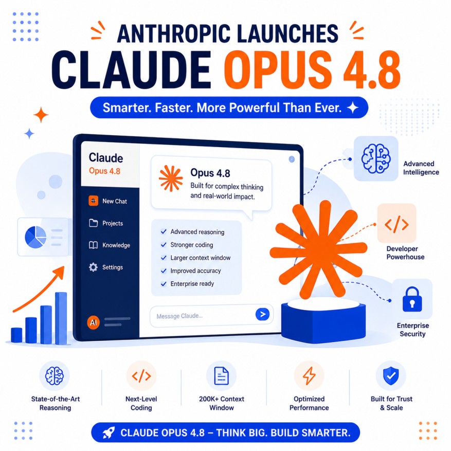 Anthropic Launches Claude Opus 4.8: